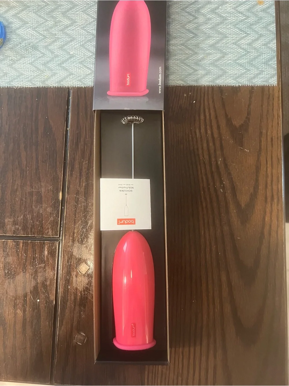 Bodum Schiuma Battery Operated Pink Milk Frother